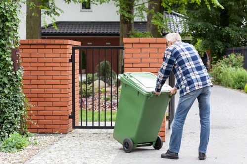 Office worker submitting a commercial waste complaint form